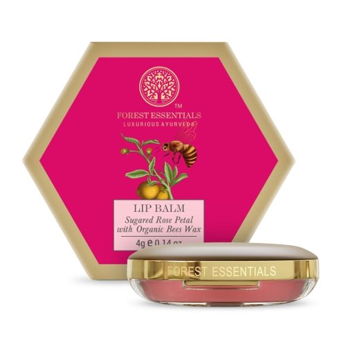 Forest Essentials Luscious Lip Balm Sugared Rose Petal