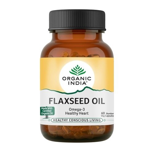 Organic India Flaxseed Oil - 60 Veg Capsules